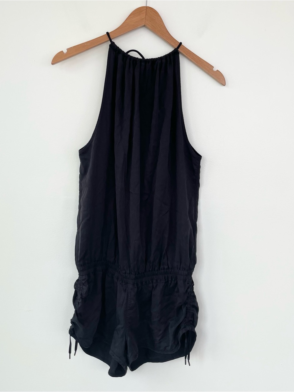 Lululemon Heat the Street Onesie Romper Halter Neck Ruched Bottoms Open Back S
